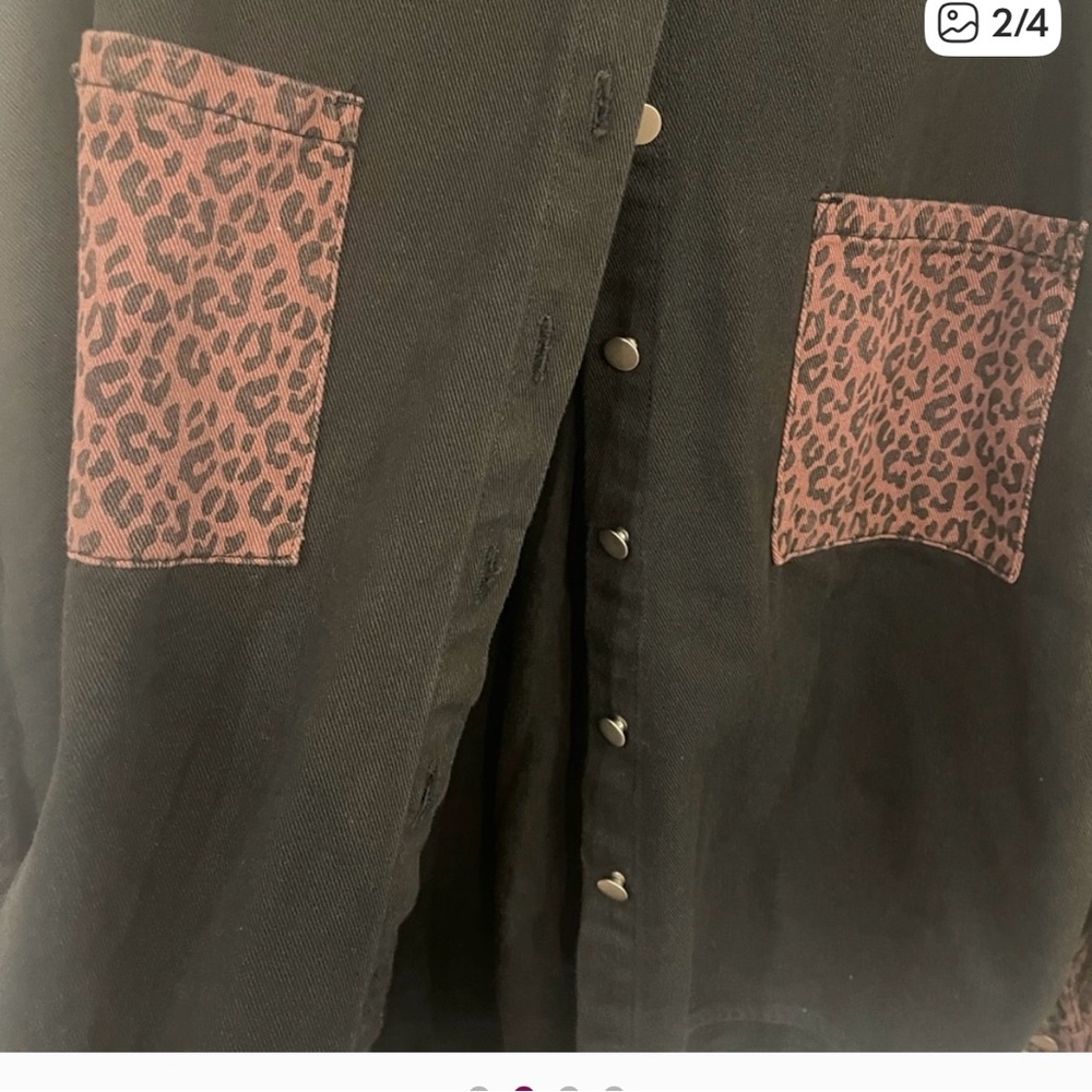 Denim Shacket Jacket - image 2